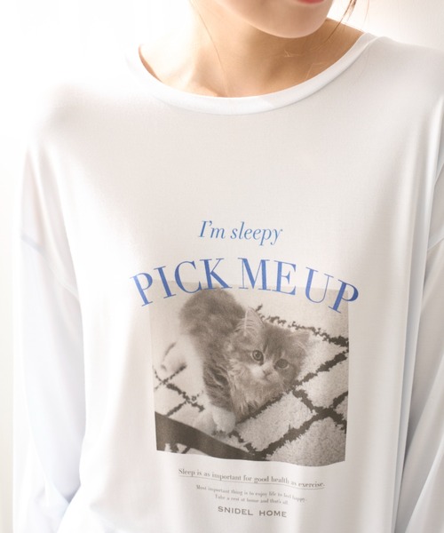 SNIDEL HOME パジャマ ルームウェア CAT Tシャツ レディース