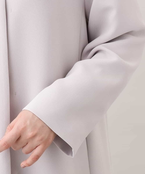 OFUON（オフオン） ノーカラーコート コート 「冬アウター」ベーシック