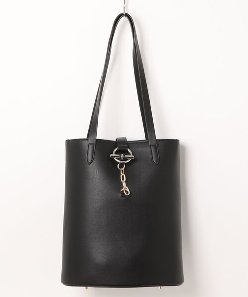 Q トートバッグ チェーン付きバケットトート レディース : ZOZOTOWN