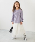 tシャツ えらべるチュールモチーフ 長袖Tシャ...の詳細画像4