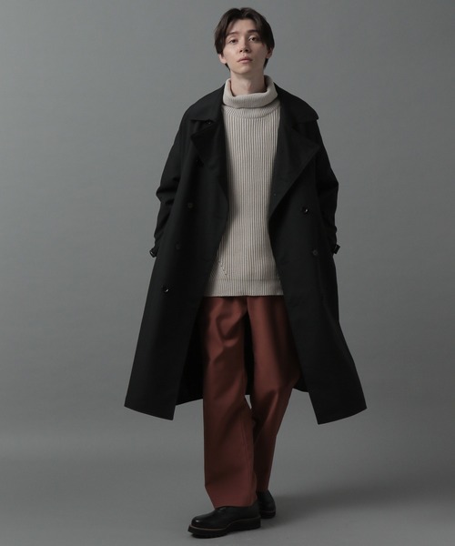 「HARE」 トレンチコート SMALL グリーン メンズ_画像3