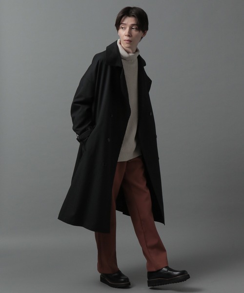 「HARE」 トレンチコート SMALL グリーン メンズ_画像4