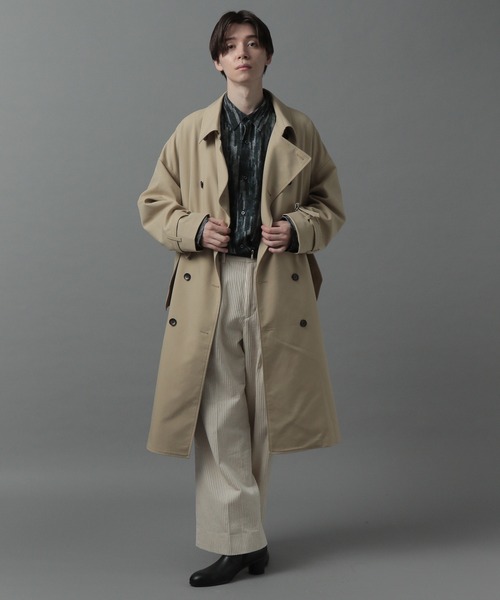 「HARE」 トレンチコート SMALL グリーン メンズ_画像5