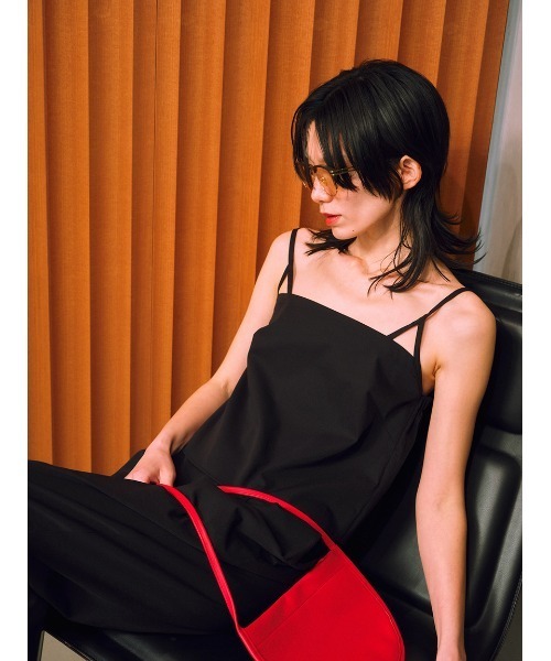 tシャツ トライアングルストラップBOXYキャミ レディース