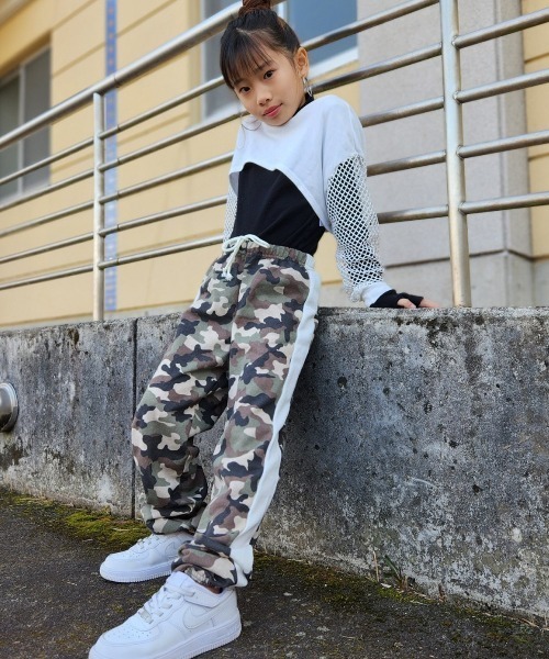 RandS パンツ カモフララインパンツ キッズ 子供服 男の子