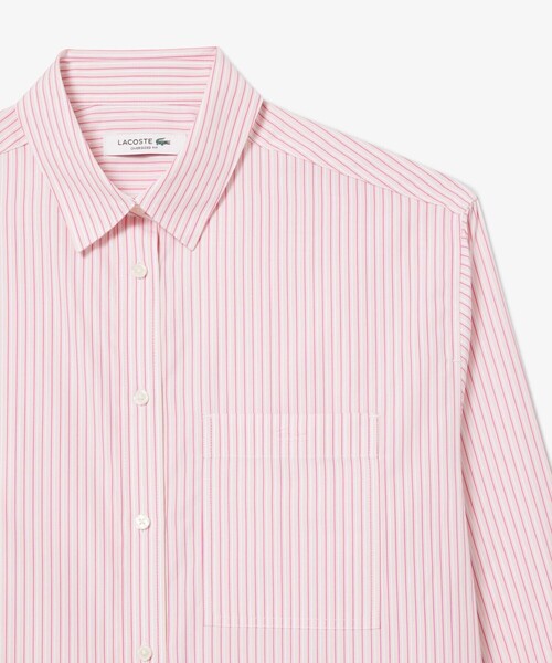 LACOSTE（ラコステ） ブラウス シャツ 夏 コットンポプリン オーバー 