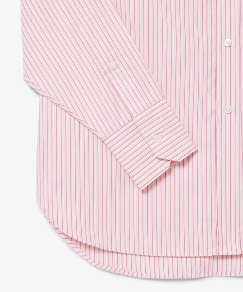 ラコステ　アーペーセー　コラボ シャツ　Sサイズ　ピンク　ストライプ LACOSTE（ラコステ） ブラウス シャツ コットンポプリン オーバー