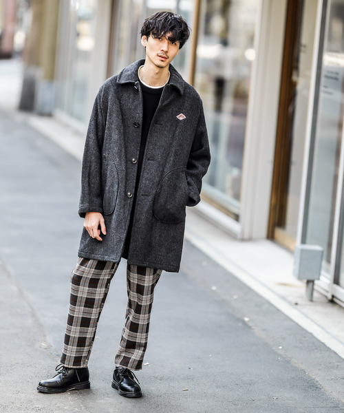 Danton（ダントン） ステンカラーコート 42 グレー メンズ : ZOZOTOWN