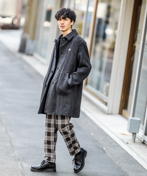 Danton（ダントン） ステンカラーコート 42 グレー メンズ : ZOZOTOWN