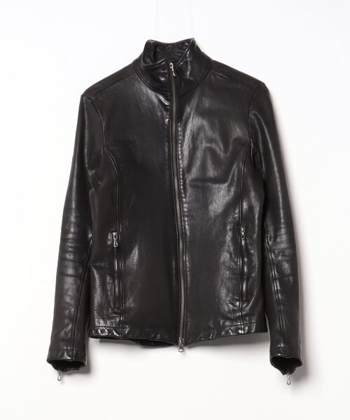 シェラック　牛革レザージャケット　46 SHELLAC（シェラック） レザージャケット 46 ブラック メンズ