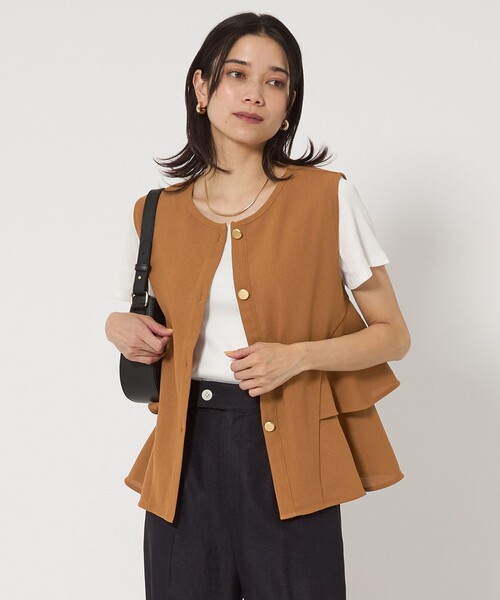 カーディガン サイドフレア 2WAY ジレ プルオーバー レディース green label relaxing カーディガン サイドフレア 2WAY ジレ