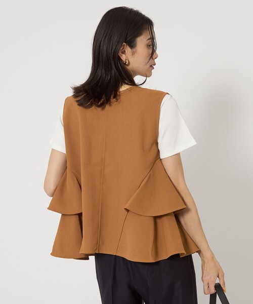 カーディガン サイドフレア 2WAY ジレ プルオーバー レディース green label relaxing カーディガン サイドフレア 2WAY ジレ