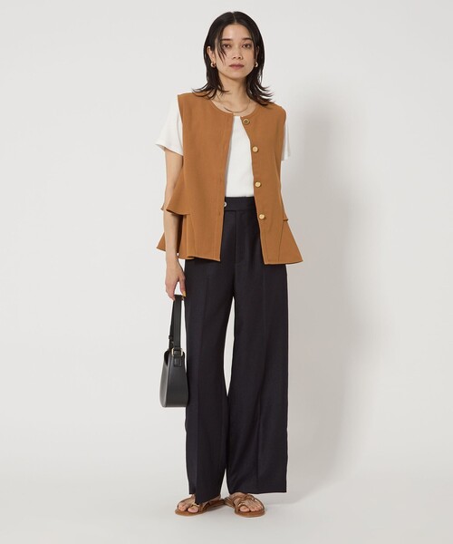 カーディガン サイドフレア 2WAY ジレ プルオーバー レディース green label relaxing カーディガン サイドフレア 2WAY ジレ