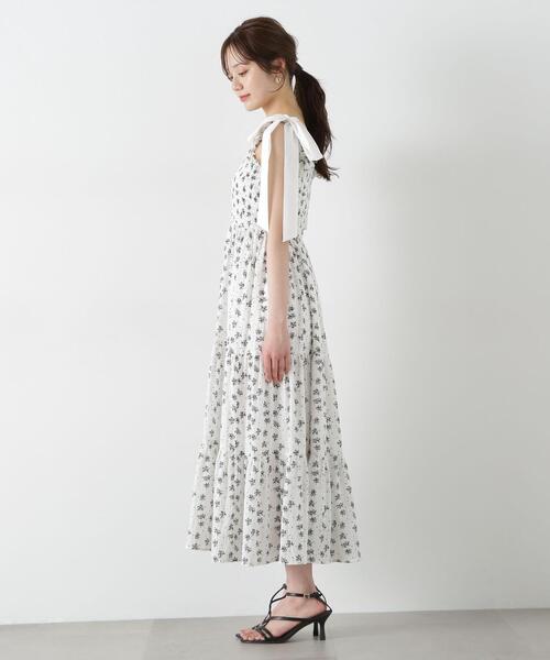 ✨DAMAコレクション✨花柄ワンピース⭐️希少イタリア製生地❣️ PROPORTION BODY DRESSING ワンピース 「E」小花柄ティアード