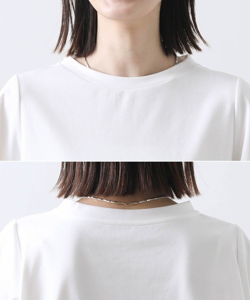 tシャツ 袖３Ｄレースパフ５ブ袖カットソー レディース Gready Brilliant tシャツ 袖3Dレースパフ5ブ袖カットソー