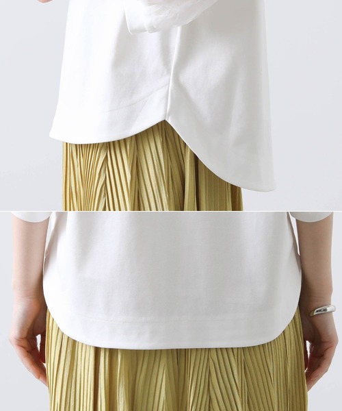 tシャツ 袖３Ｄレースパフ５ブ袖カットソー レディース Gready Brilliant tシャツ 袖3Dレースパフ5ブ袖カットソー