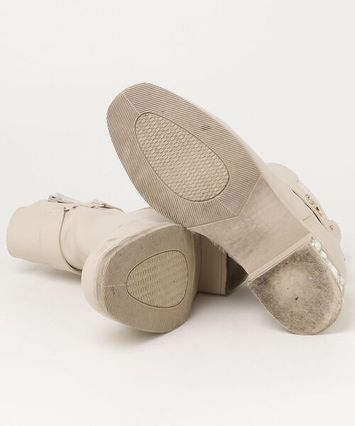 「RANDA」 ショートブーツ M アイボリー レディース_画像3