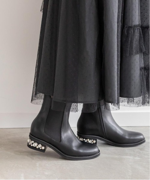 「RANDA」 ショートブーツ M アイボリー レディース_画像7