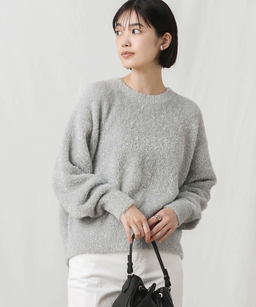 「Gready Brilliant」 「favori」Vネックニット 38 ライトグレー レディース_画像2