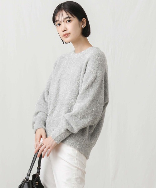 「Gready Brilliant」 「favori」Vネックニット 38 ライトグレー レディース_画像3