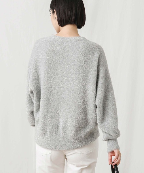 「Gready Brilliant」 「favori」Vネックニット 38 ライトグレー レディース_画像4