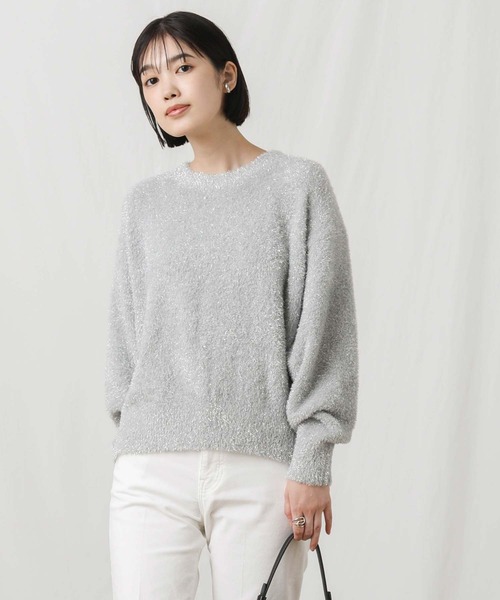 「Gready Brilliant」 「favori」Vネックニット 38 ライトグレー レディース_画像5