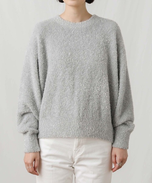 「Gready Brilliant」 「favori」Vネックニット 38 ライトグレー レディース_画像7