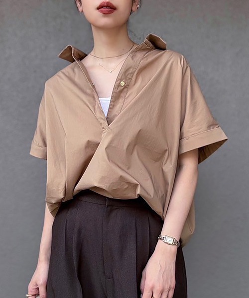 Emma Taylor ブラウス シャツ スキッパーバックコクーンシャツ