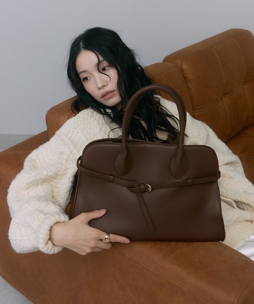 soins ハンドバッグ 「牛革」ベルト付きハンドバッグ : ZOZOTOWN Yahoo 