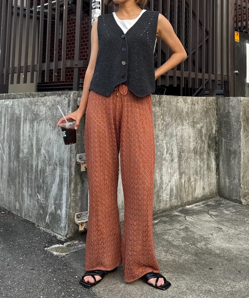 フレアニットパンツ フレア ニットパンツ - ブラック | ZARA Japan / 日本