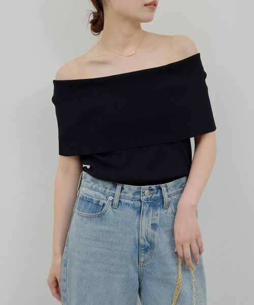 ニット セーター 「同素材あり」アイシーコットンオフショルニット レディース
