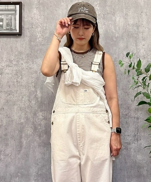 【美品】 Lee オーバーオールＬ　カジュアル アイボリー オーバーサイズ Lee オーバーオール サロペット Lee/リー「お気に入り1.6万超