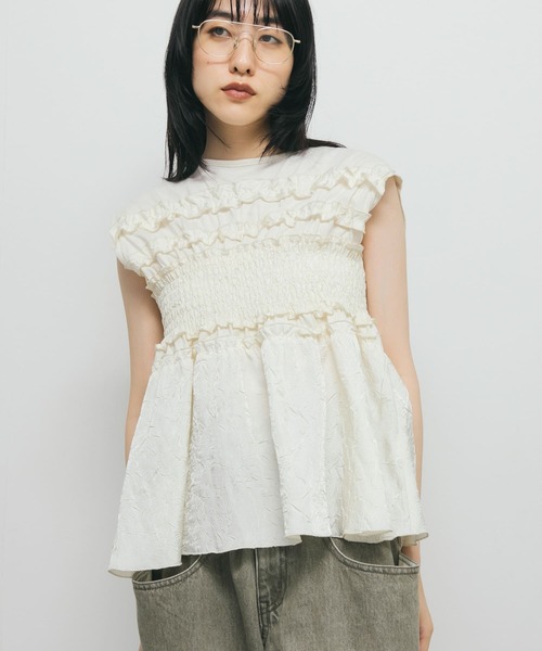 【値下げ】新品未使用★KBF★フリルドッキングTEE KBF tシャツ フリルドッキングカットソー レディース : ZOZOTOWN
