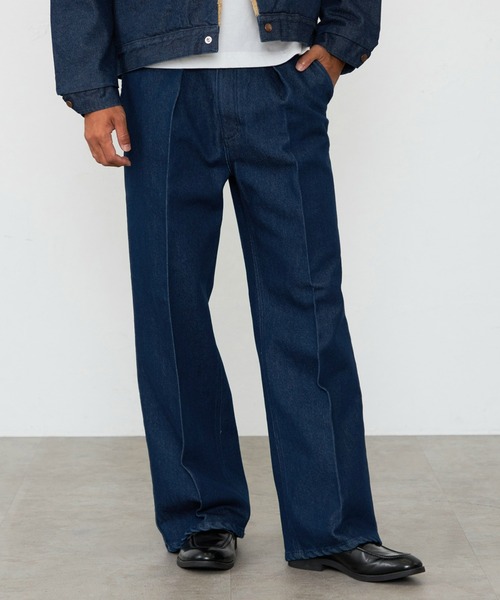 CHALLENGER WIDE DENIM PANTS ワイド デニム L CHALLENGER / WIDE DENIM PANTS -Indigo-