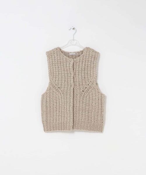LAATO（ラート） ベスト ジレ hand knit vest レディース : ZOZOTOWN