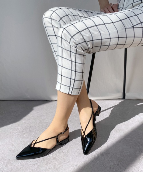 「MAMIAN」 フラットサンダル M ブラック レディース_画像7