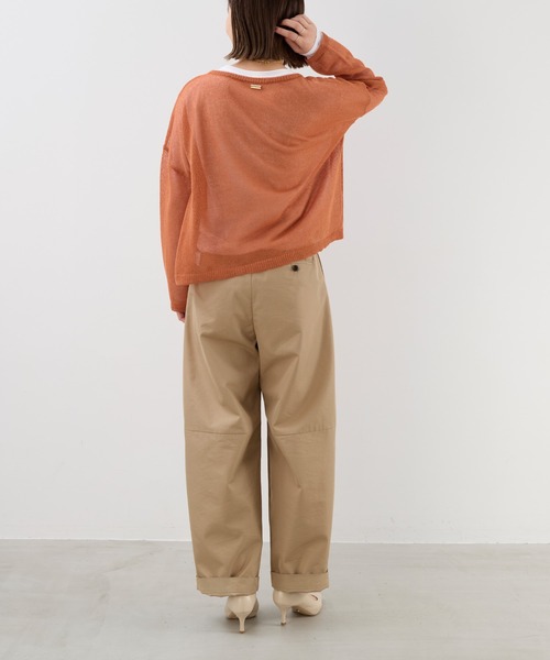 MICA&DEAL アジャスタブルリネンパンツ　キャメル MICA&DEAL パンツ マーベルトコクーンパンツ「2サイズ展開