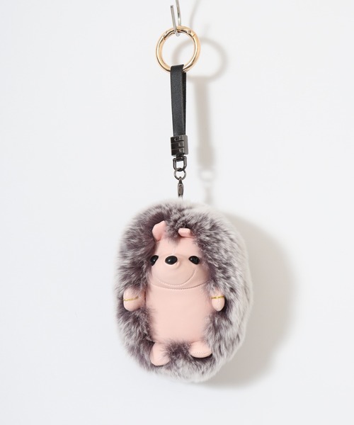 Crossi チャーム はりねずみモチーフふわふわファーチャーム