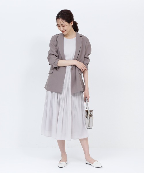 「NATURAL BEAUTY BASIC」 半袖ワンピース MEDIUM ネイビー レディース_画像4