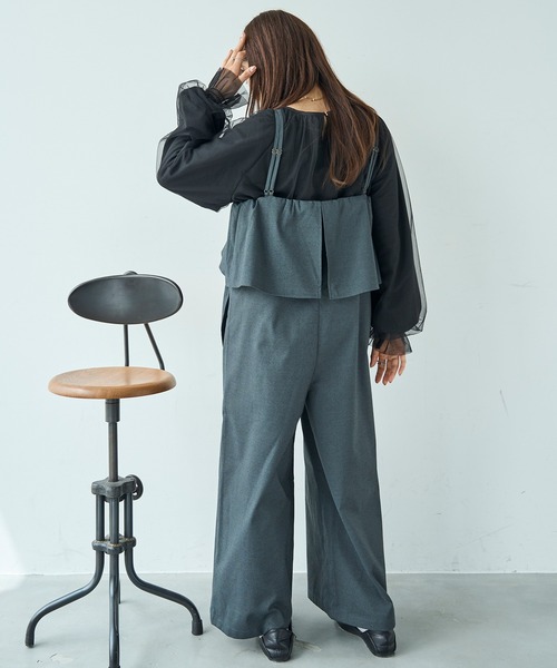 mil（ミル） サロペット オーバーオール フリルデザイン