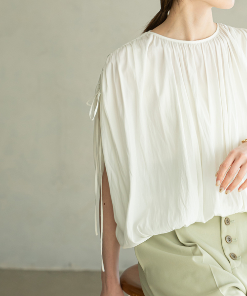 「NOBLE」 半袖ブラウス FREE ホワイト レディース_画像2