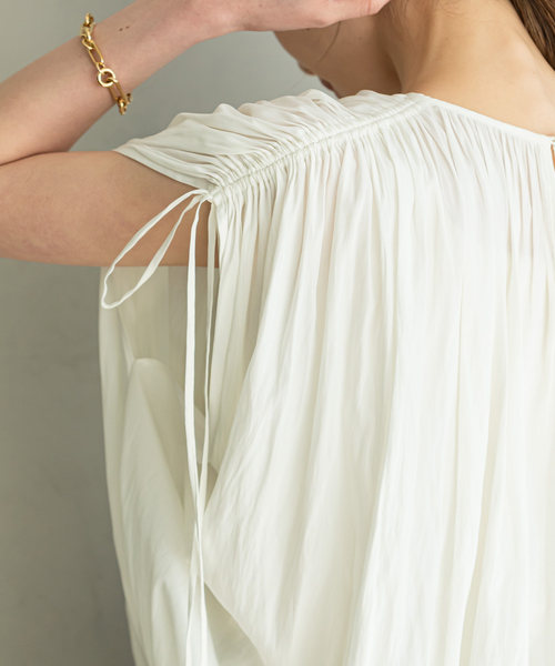 「NOBLE」 半袖ブラウス FREE ホワイト レディース_画像5