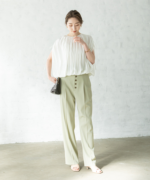 「NOBLE」 半袖ブラウス FREE ホワイト レディース_画像6