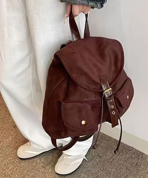 Ameri VINTAGE リュックバッグ＆ハンドメイドニット 可愛いリュックサックが出来上がりましま。 自転車🚲で移動する時は