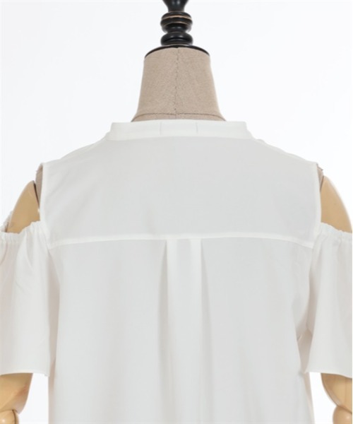 「axes femme POETIQUE」 半袖ブラウス MEDIUM ブラック レディース_画像8