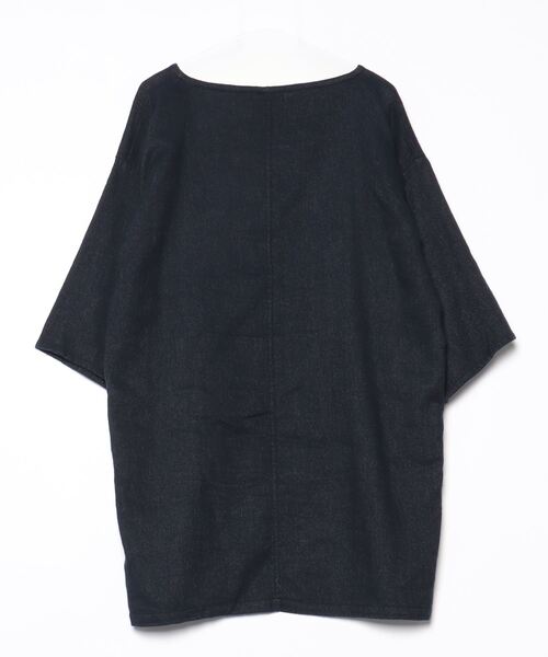 「fog linen work」 長袖ワンピース - ネイビー レディース_画像2