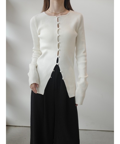 amel（エイメル） ニット セーター ボタンラインニットカーディガン
