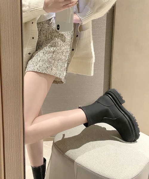 「Futier land」 ショートブーツ 37 カーキ レディース_画像5