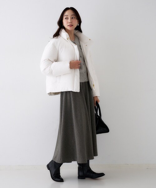 【新品タグ付き】UNTITLED ショートダウンジャケット サイズ3 アンタイトル UNTITLED ショートダウンコート （オフホワイト(003