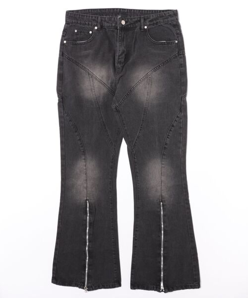 ジーンズ デニム デニムパンツ ●ZIP-FLARE WIDE DENIM● レディース メンズ